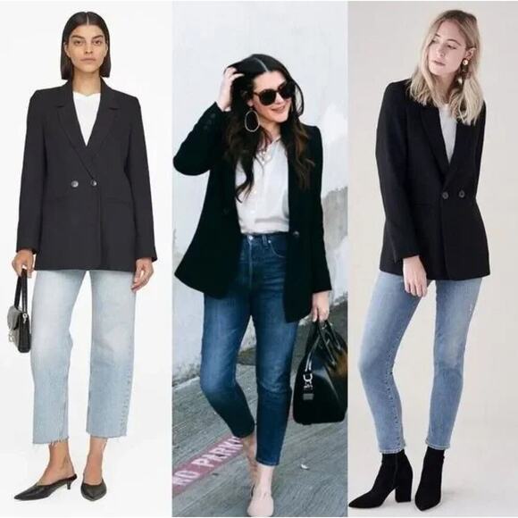 NWT Anine Bing Madeleine double-breasted blazer Size L - Picture 5 of 14